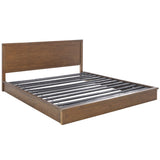 Safavieh Deirdra Wood King Bed X23 Medium Oak 80.5 IN W x 85.3 IN D x 39 IN H