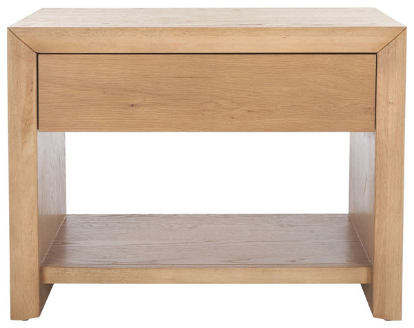 Safavieh Darnell Wood 1 Drawer Nightstand Natural SFV2152A