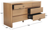 Safavieh Darnell Wood 7 Drawer Dresser Natural SFV2153A