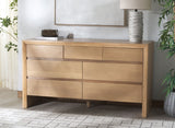 Safavieh Darnell Wood 7 Drawer Dresser Natural SFV2153A