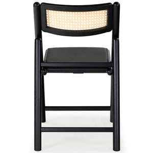 Safavieh Shaylie Upholstered Seat Folding Dining Chair Black  SFV4117A-SET2