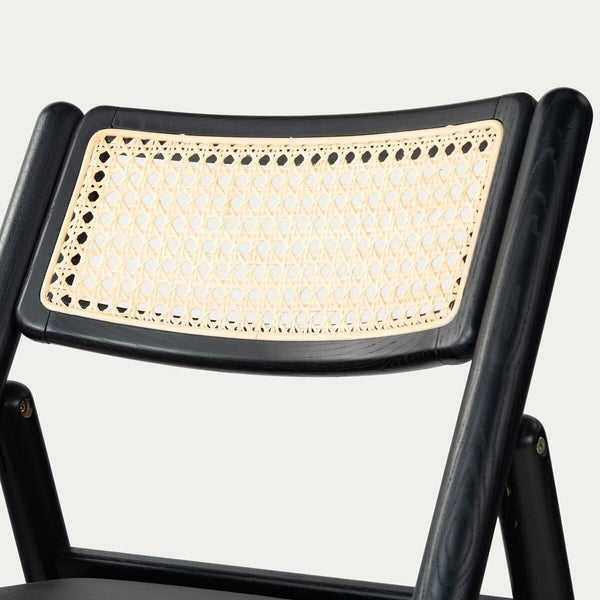 Safavieh Shaylie Upholstered Seat Folding Dining Chair Black  SFV4117A-SET2