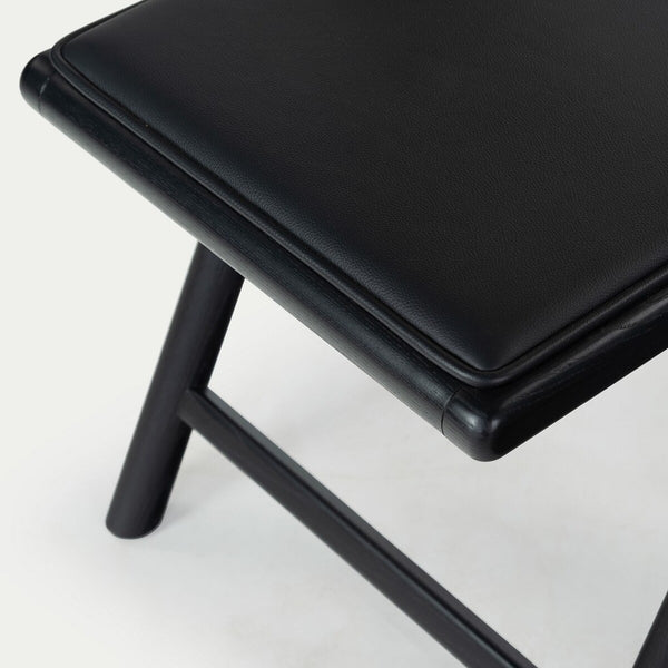 Safavieh Shaylie Upholstered Seat Folding Dining Chair Black  SFV4117A-SET2