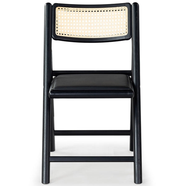 Safavieh Shaylie Upholstered Seat Folding Dining Chair Black  SFV4117A-SET2