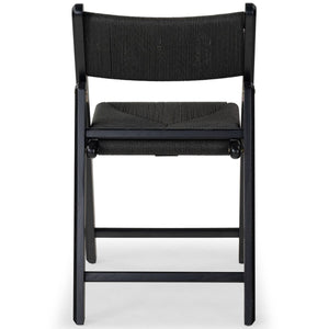 Safavieh Shaylie Paper Cord Folding Dining Chair Black  SFV4118A-SET2