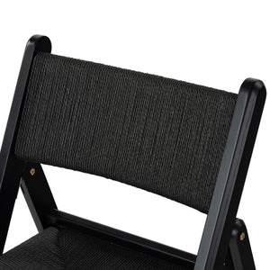 Safavieh Shaylie Paper Cord Folding Dining Chair Black  SFV4118A-SET2