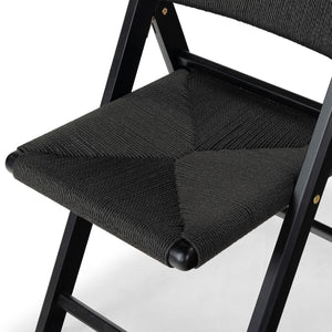 Safavieh Shaylie Paper Cord Folding Dining Chair Black  SFV4118A-SET2