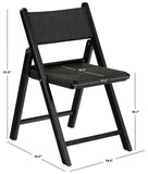 Safavieh Shaylie Paper Cord Folding Dining Chair Black  SFV4118A-SET2