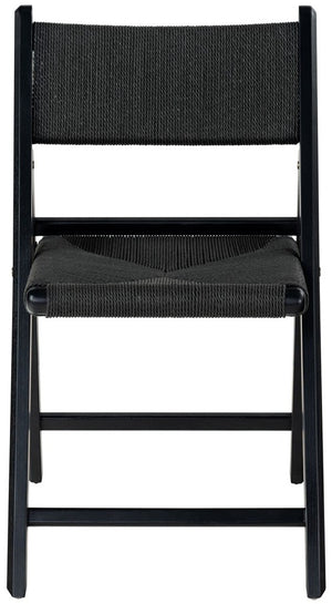 Safavieh Shaylie Paper Cord Folding Dining Chair Black  SFV4118A-SET2