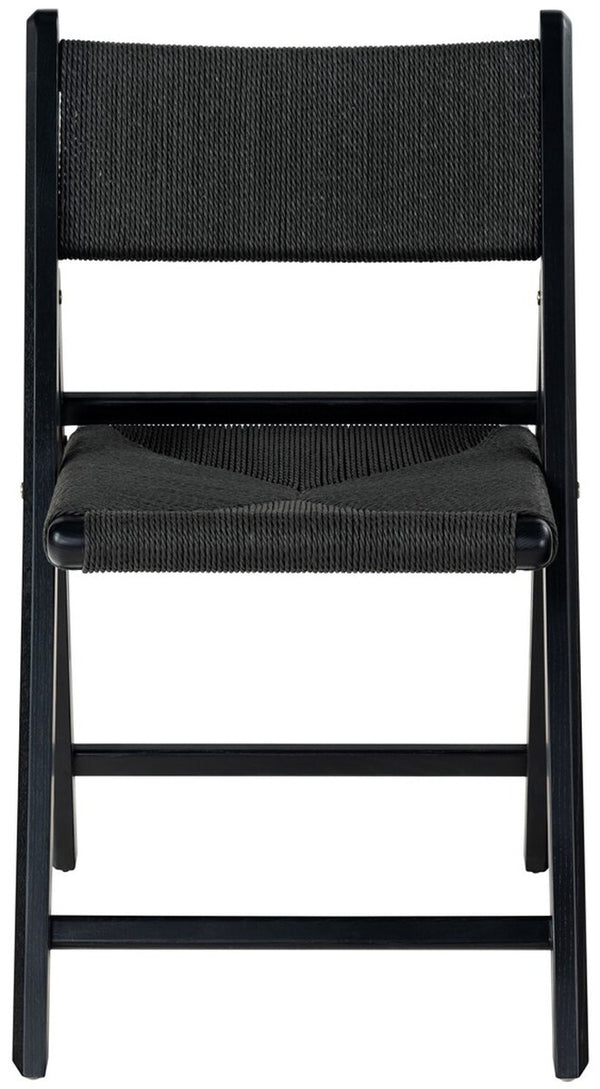 Safavieh Shaylie Paper Cord Folding Dining Chair Black  SFV4118A-SET2