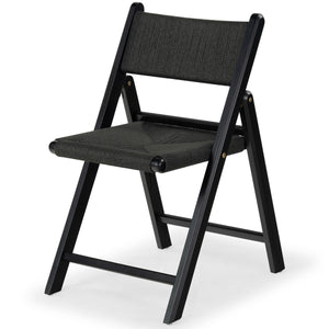 Safavieh Shaylie Paper Cord Folding Dining Chair Black  SFV4118A-SET2
