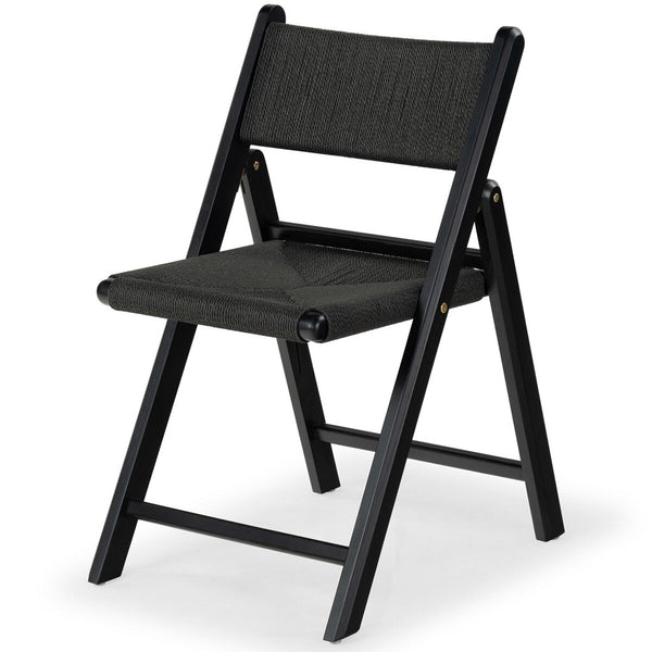 Safavieh Shaylie Paper Cord Folding Dining Chair Black  SFV4118A-SET2