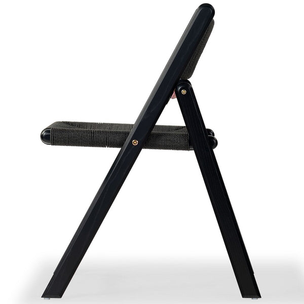 Safavieh Shaylie Paper Cord Folding Dining Chair Black  SFV4118A-SET2