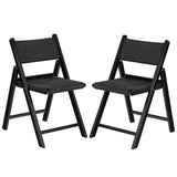 Safavieh Shaylie Paper Cord Folding Dining Chair Black  SFV4118A-SET2