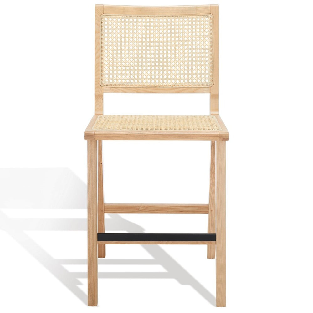 Safavieh Hattie French Cane Counter Stool XII23 Natural Wood / Rattan SFV4139B