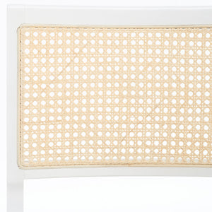 Safavieh Hattie French Cane Counter Stool XII23 White / Natural Wood / Rattan SFV4139C