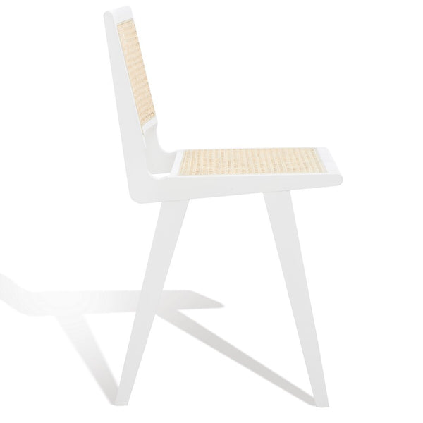 Safavieh Hattie French Cane Counter Stool XII23 White / Natural Wood / Rattan SFV4139C