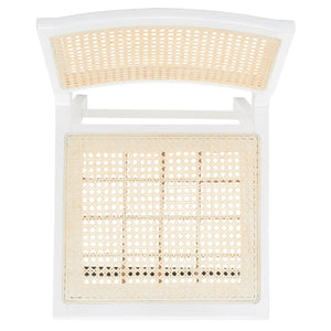 Safavieh Hattie French Cane Counter Stool XII23 White / Natural Wood / Rattan SFV4139C