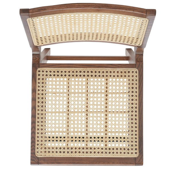 Safavieh Hattie French Cane Counter Stool XII23 Walnut / Natural Wood / Rattan SFV4139D