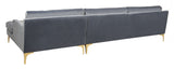 Safavieh Brayson Chaise Sectional Sofa Dusty Blue SFV4510C-2BX