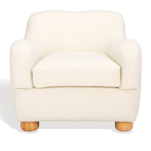 Safavieh Dyanna Boucle Accent Chair Ivory / Natural SFV4600A