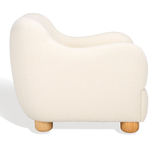 Safavieh Dyanna Boucle Accent Chair Ivory / Natural SFV4600A