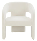 Safavieh Roseanna Modern Accent Chair Ivory 28.5 IN W x 27.2 IN D x 30.7 IN H