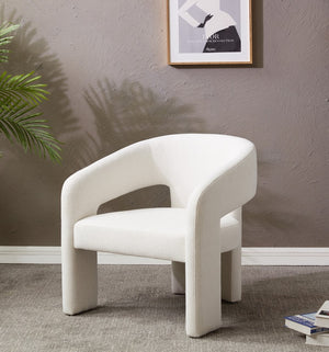 Safavieh Roseanna Modern Accent Chair Ivory 28.5 IN W x 27.2 IN D x 30.7 IN H