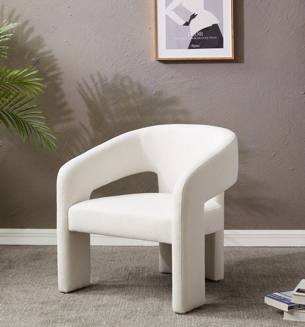 Safavieh Roseanna Modern Accent Chair Ivory 28.5 IN W x 27.2 IN D x 30.7 IN H