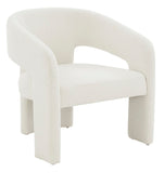 Safavieh Roseanna Modern Accent Chair Ivory 28.5 IN W x 27.2 IN D x 30.7 IN H