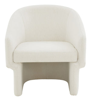 Safavieh Susie Barrel Back Accent Chair Ivory 29.5 IN W x 28.7 IN D x 31.5 IN H