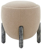 Safavieh Clarabella Upholstered Ottoman Brown / Black SFV4800E