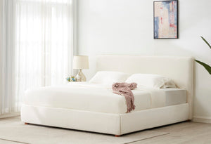Safavieh Callahan Boucle King Bed Ivory SFV4801A-K-2BX