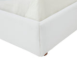 Safavieh Callahan Linen King Bed XII23 Ivory Wood / Fabric / Foam  SFV4801C-K-2BX