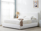 Safavieh Callahan Linen King Bed XII23 Ivory Wood / Fabric / Foam  SFV4801C-K-2BX