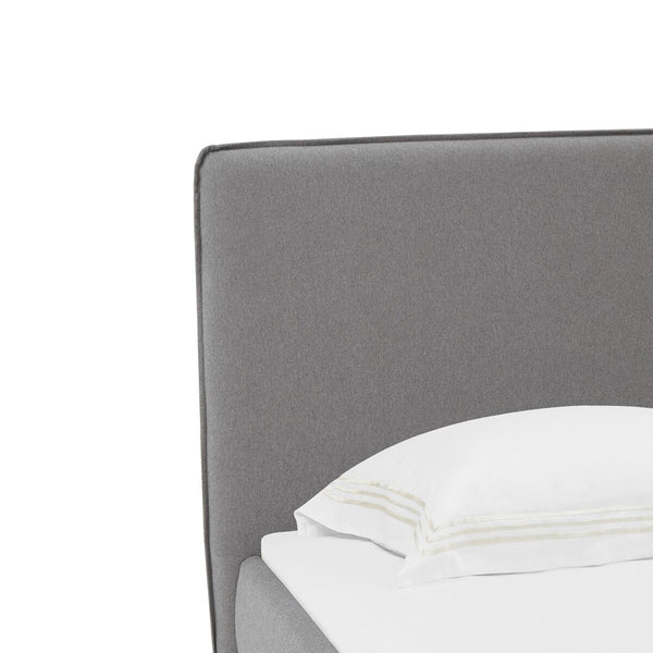 Safavieh Callahan Linen King Bed XII23 Light Grey Wood / Fabric / Foam  SFV4801D-K-2BX