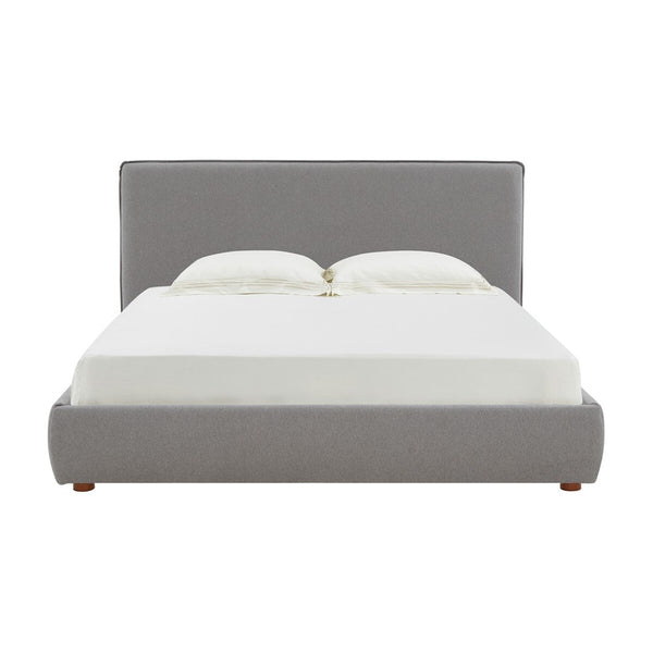 Safavieh Callahan Linen King Bed XII23 Light Grey Wood / Fabric / Foam  SFV4801D-K-2BX