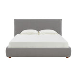 Safavieh Callahan Linen King Bed XII23 Light Grey Wood / Fabric / Foam  SFV4801D-K-2BX