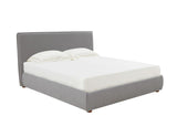 Safavieh Callahan Linen King Bed XII23 Light Grey Wood / Fabric / Foam  SFV4801D-K-2BX