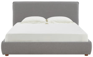 Safavieh Callahan Linen Queen Bed XII23 Light Grey Wood / Fabric / Foam  SFV4801D-Q-2BX