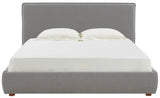 Safavieh Callahan Linen Queen Bed XII23 Light Grey Wood / Fabric / Foam  SFV4801D-Q-2BX