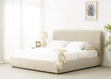 Safavieh Callahan Boucle Queen Bed Oatmeal / Walnut SFV4801F-Q-2BX