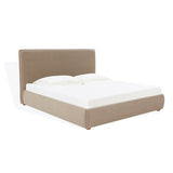 Safavieh Callahan Faux Shearling King Bed Brown / Walnut SFV4801G-K-2BX