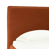 Safavieh Callahan Faux Shearling King Bed Rust / Walnut SFV4801H-K-2BX