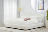 Safavieh Beccarose Boucle King Bed XII23 Ivory Wood / Fabric / Foam  SFV4811A-K-2BX