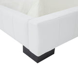 Safavieh Vivaldi Tufted Linen King Bed XII23 White / Black Wood / Fabric / Foam  SFV4814A-K-2BX