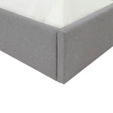 Safavieh Rosita Low Profile Tufted King Bed XII23 Light Grey Wood / Fabric / Foam SFV4826B-K-2BX