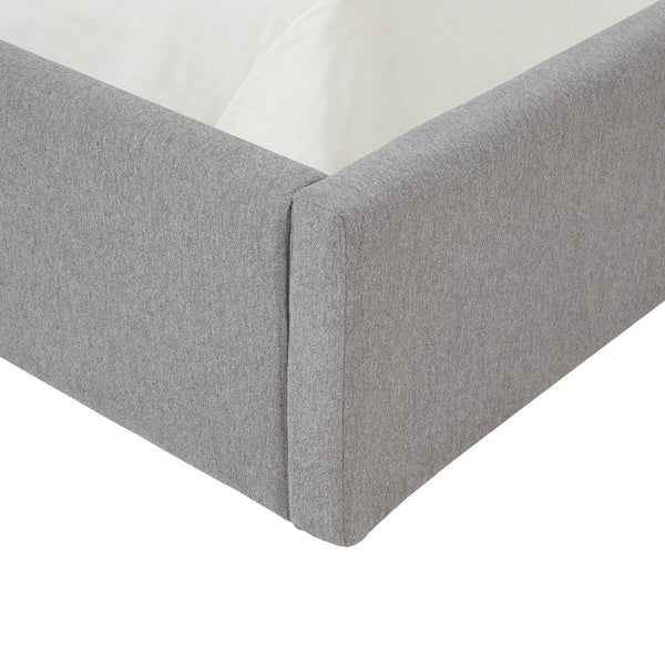 Safavieh Olivianna Low Profile King Bed XII23 Light Grey Wood / Fabric / Foam SFV4827B-K-2BX