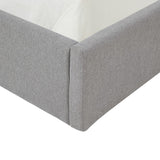 Safavieh Olivianna Low Profile King Bed XII23 Light Grey Wood / Fabric / Foam SFV4827B-K-2BX