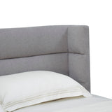 Safavieh Olivianna Low Profile King Bed XII23 Light Grey Wood / Fabric / Foam SFV4827B-K-2BX